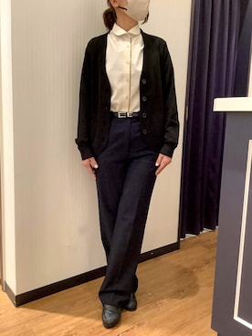「アイテム（ビジネスシャツ）」を使った、BRICK HOUSE by Tokyo Shirts 浜松市野イオンモール店さん（レディース・155cm）の秋コーディネート
