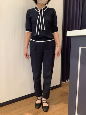 「半袖ニット」｜BRICK HOUSE by Tokyo Shirts 浜松市野イオンモール店さん（レディース・155cm）の春コーディネート