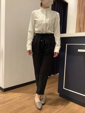 「TOKYO SHIRTS（トウキョウシャツ）のアイテム（シャツ/ブラウス）」を使った、BRICK HOUSE by Tokyo Shirts 浜松市野イオンモール店さん（レディース・155cm）の春コーディネート