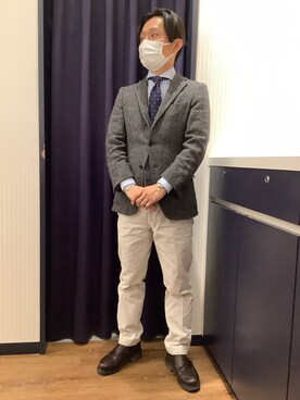 「lardini」｜BRICK HOUSE by Tokyo Shirts 浜松市野イオンモール店さん（メンズ・162cm）の冬コーディネート