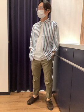 「ノーアイロン」｜BRICK HOUSE by Tokyo Shirts 浜松市野イオンモール店さん（メンズ・162cm）の春コーディネート