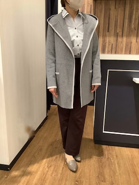 「アイテム（ビジネスシャツ）」を使った、BRICK HOUSE by Tokyo Shirts 浜松市野イオンモール店さん（レディース・155cm）の秋コーディネート