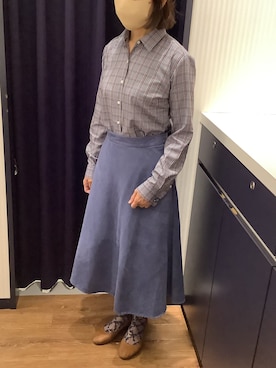 「ノーアイロン」｜BRICK HOUSE by Tokyo Shirts 浜松市野イオンモール店さん（レディース・155cm）の秋コーディネート