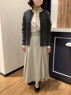 「アイテム（ビジネスシャツ）」を使った、BRICK HOUSE by Tokyo Shirts 浜松市野イオンモール店さん（レディース・155cm）の秋コーディネート