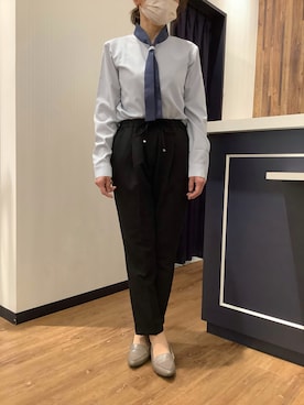 「TOKYO SHIRTS（トウキョウシャツ）のアイテム（シャツ/ブラウス）」を使った、BRICK HOUSE by Tokyo Shirts 浜松市野イオンモール店さん（レディース・155cm）の春コーディネート