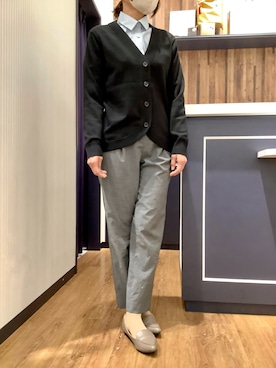 「アイテム（ビジネスシャツ）」を使った、BRICK HOUSE by Tokyo Shirts 浜松市野イオンモール店さん（レディース・155cm）の秋コーディネート