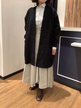 「アイテム（ビジネスシャツ）」を使った、BRICK HOUSE by Tokyo Shirts 浜松市野イオンモール店さん（レディース・155cm）の秋コーディネート