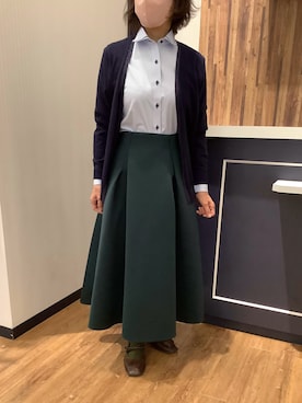 「アイテム（ビジネスシャツ）」を使った、BRICK HOUSE by Tokyo Shirts 浜松市野イオンモール店さん（レディース・155cm）の冬コーディネート