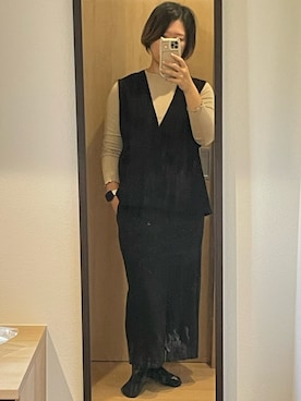 「アイテム（ベスト）」を使った、seaman0515さん（レディース・163cm・30代）の秋コーディネート