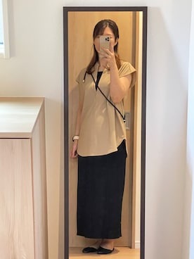 「ベージュ×ブラック」｜seaman0515さん（レディース・163cm）の秋コーディネート