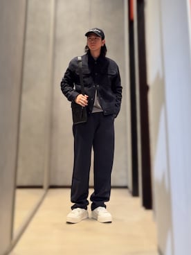 「ARMANI EXCHANGE（アルマーニエクスチェンジ）のアイテム（キャップ、ブルー系）」を使った、YUUさん（メンズ・174cm）の秋コーディネート