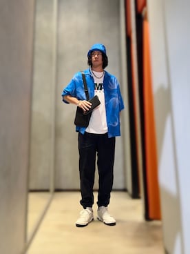 「ARMANI EXCHANGE（アルマーニエクスチェンジ）のアイテム（ハット）」を使った、YUUさん（メンズ・174cm）の夏コーディネート