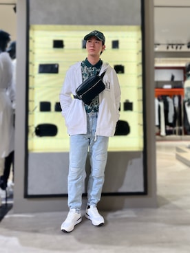 「アイテム（ポロシャツ）」を使った、YUUさん（メンズ・174cm）の春コーディネート