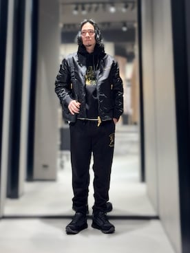 「ARMANI EXCHANGE（アルマーニエクスチェンジ）のアイテム」を使った、YUUさん（メンズ・174cm）の冬コーディネート