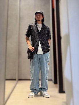 「ARMANI EXCHANGE（アルマーニエクスチェンジ）のアイテム（アクセサリー）」を使った、YUUさん（メンズ・174cm）の夏コーディネート