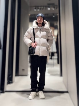 「アイテム（スリッポン）」を使った、YUUさん（メンズ・174cm）の冬コーディネート