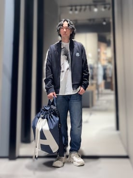 「アイテム（ドラムバッグ）」を使った、YUUさん（メンズ・174cm）の夏コーディネート
