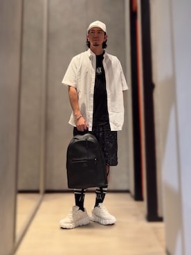 「アイテム（バックパック/リュック）」を使った、YUUさん（メンズ・174cm）の夏コーディネート