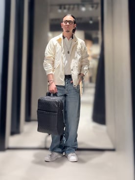 「アイテム（ナイロンジャケット）」を使った、YUUさん（メンズ・174cm）の夏コーディネート