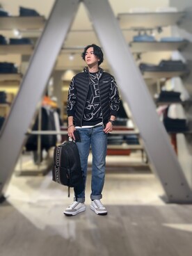 「重ね着ベストシーズン」｜「アイテム（財布/小物）」を使った、YUUさん（メンズ・174cm）の秋コーディネート