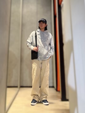 「ARMANI EXCHANGE（アルマーニエクスチェンジ）のアイテム（キャップ、ブルー系）」を使った、YUUさん（メンズ・174cm）の夏コーディネート
