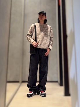 「ARMANI EXCHANGE（アルマーニエクスチェンジ）のアイテム（キャップ、ブルー系）」を使った、YUUさん（メンズ・174cm）の秋コーディネート