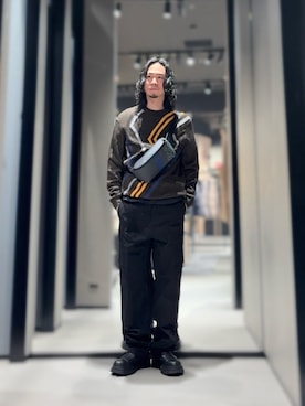 「ARMANI EXCHANGE（アルマーニエクスチェンジ）のアイテム」を使った、YUUさん（メンズ・174cm）の冬コーディネート