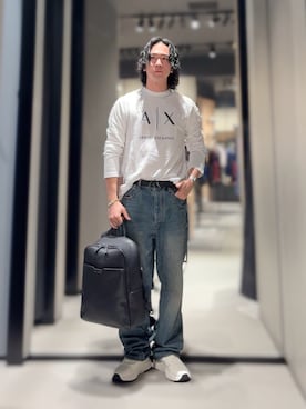 「armaniexchange」｜YUUさん（メンズ・174cm）の秋コーディネート