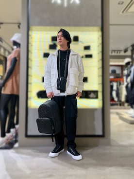 「いまどきジャケット写真」｜「アイテム（ナイロンジャケット）」を使った、YUUさん（メンズ・174cm）の春コーディネート
