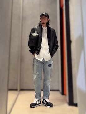 「アイテム（ブルゾン）」を使った、YUUさん（メンズ・174cm）の夏コーディネート