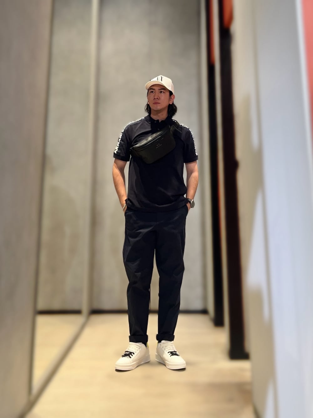 2025AX ARMANI EXCHANGE 背中デカロゴ半袖Tシャツ XL アルマーニ A|X アルマーニ エクスチェンジ】シグネチャーロゴ 半袖