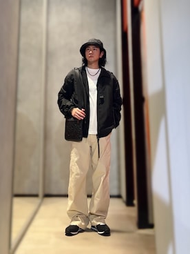 「ARMANI EXCHANGE（アルマーニエクスチェンジ）のアイテム（ナイロンジャケット）」を使った、YUUさん（メンズ・174cm）の秋コーディネート