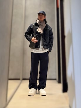 「ARMANI EXCHANGE（アルマーニエクスチェンジ）のアイテム（デニムジャケット）」を使った、YUUさん（メンズ・174cm）の秋コーディネート