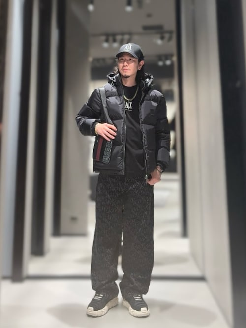 ARMANI JEANS アルマーニジーンズ　ダウンジャケット　y2k ブラック 中古・古着通販】ARMANI JEANS (アルマーニジーンズ) 変形中綿