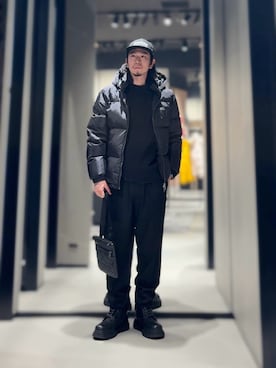 「ARMANI EXCHANGE（アルマーニエクスチェンジ）のアイテム」を使った、YUUさん（メンズ・174cm）の冬コーディネート