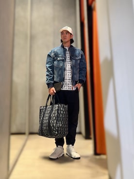 「ARMANI EXCHANGE（アルマーニエクスチェンジ）のアイテム（デニムジャケット）」を使った、YUUさん（メンズ・174cm）の夏コーディネート