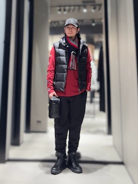 「アイテム（ボディバッグ/ウエストポーチ）」を使った、YUUさん（メンズ・174cm）の冬コーディネート