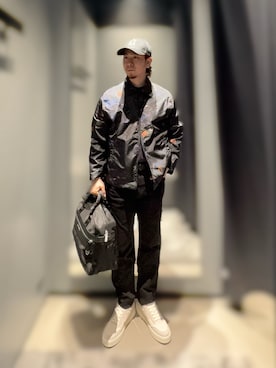 「アイテム（ナイロンジャケット）」を使った、YUUさん（メンズ・174cm）の夏コーディネート