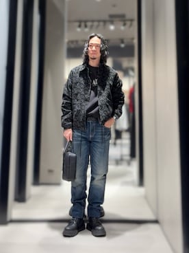 「アイテム（ポーチ）」を使った、YUUさん（メンズ・174cm）の冬コーディネート