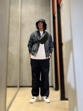 「ARMANI EXCHANGE（アルマーニエクスチェンジ）のアイテム（ハット）」を使った、YUUさん（メンズ・174cm）の秋コーディネート