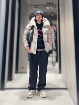 「アイテム（ボディバッグ/ウエストポーチ）」を使った、YUUさん（メンズ・174cm）の冬コーディネート