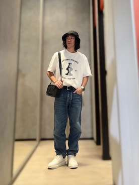 「ARMANI EXCHANGE（アルマーニエクスチェンジ）のアイテム（ハット）」を使った、YUUさん（メンズ・174cm）の秋コーディネート