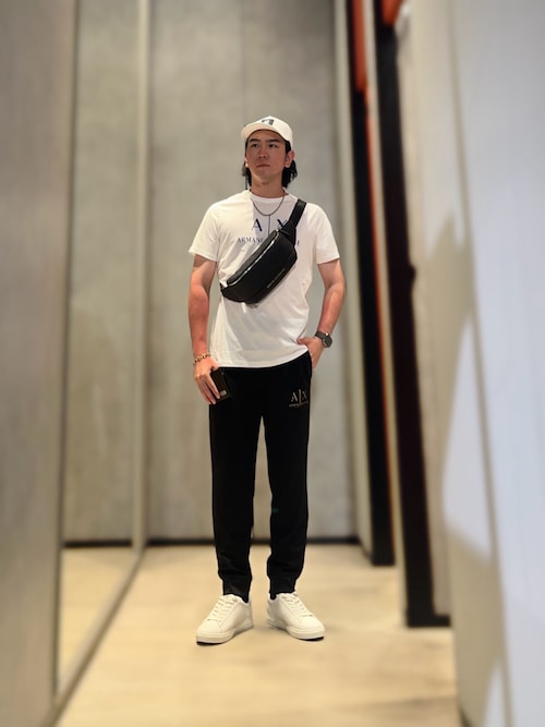 y様♡ARMANI EXCHANGE 上下コーデ 袖ロゴラインが激かわ♡ コーデ y様