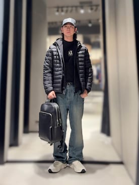 「armaniexchange」｜YUUさん（メンズ・174cm）の秋コーディネート