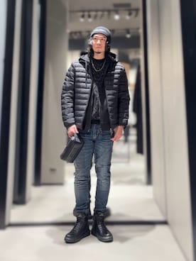 「リラックススタイル」｜「アイテム（ジャケット/アウター）」を使った、YUUさん（メンズ・174cm）の冬コーディネート