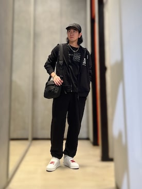 「ARMANI EXCHANGE（アルマーニエクスチェンジ）のアイテム（パーカー）」を使った、YUUさん（メンズ・174cm）の夏コーディネート