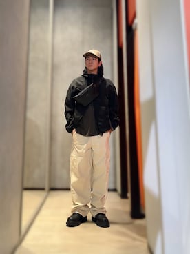 「ARMANI EXCHANGE（アルマーニエクスチェンジ）のアイテム（ナイロンジャケット）」を使った、YUUさん（メンズ・174cm）の秋コーディネート
