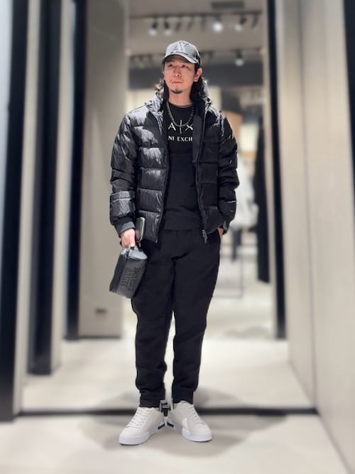 A|X アルマーニ エクスチェンジ】AXロゴ 長袖クルーネックTシャツ/SLIM