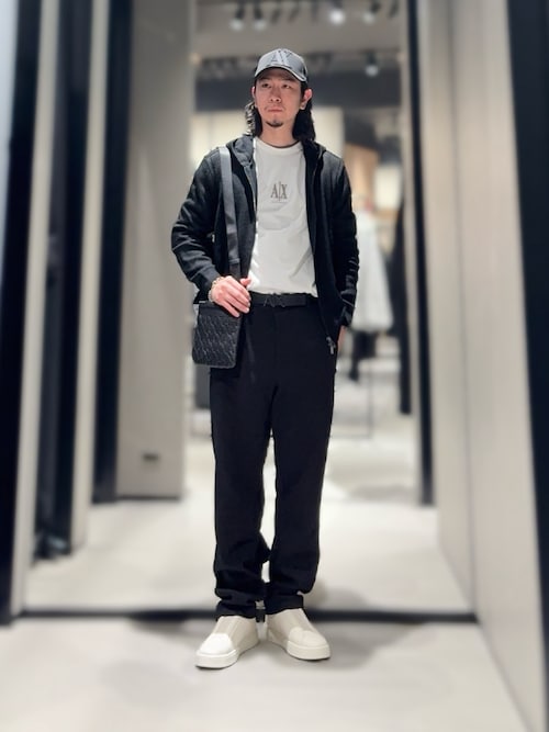 A|X アルマーニ エクスチェンジ】A|Xバックル レザーベルト（ベルト