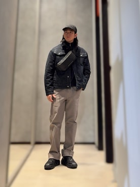 「ARMANI EXCHANGE（アルマーニエクスチェンジ）のアイテム（デニムジャケット）」を使った、YUUさん（メンズ・174cm）の秋コーディネート